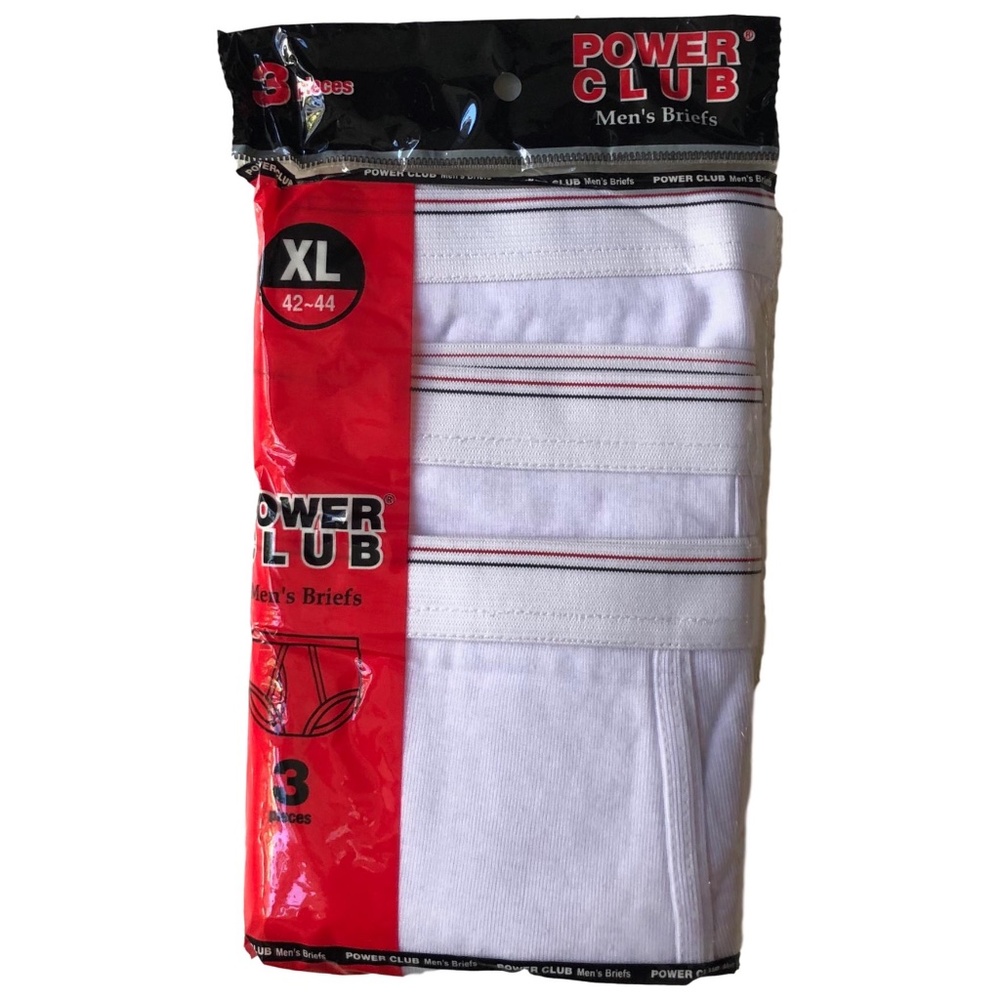 2 PacksPower Club Men's Briefs 3 per Pack 100% Cotton
